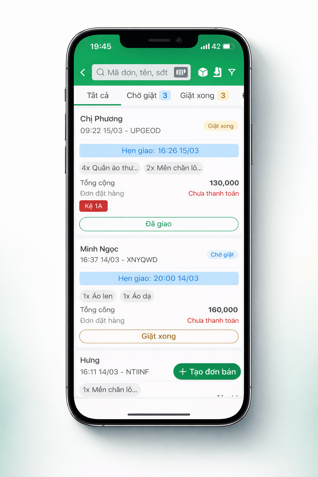 AFaDa - Quản lý cửa hàng giặt là trên điện thoại